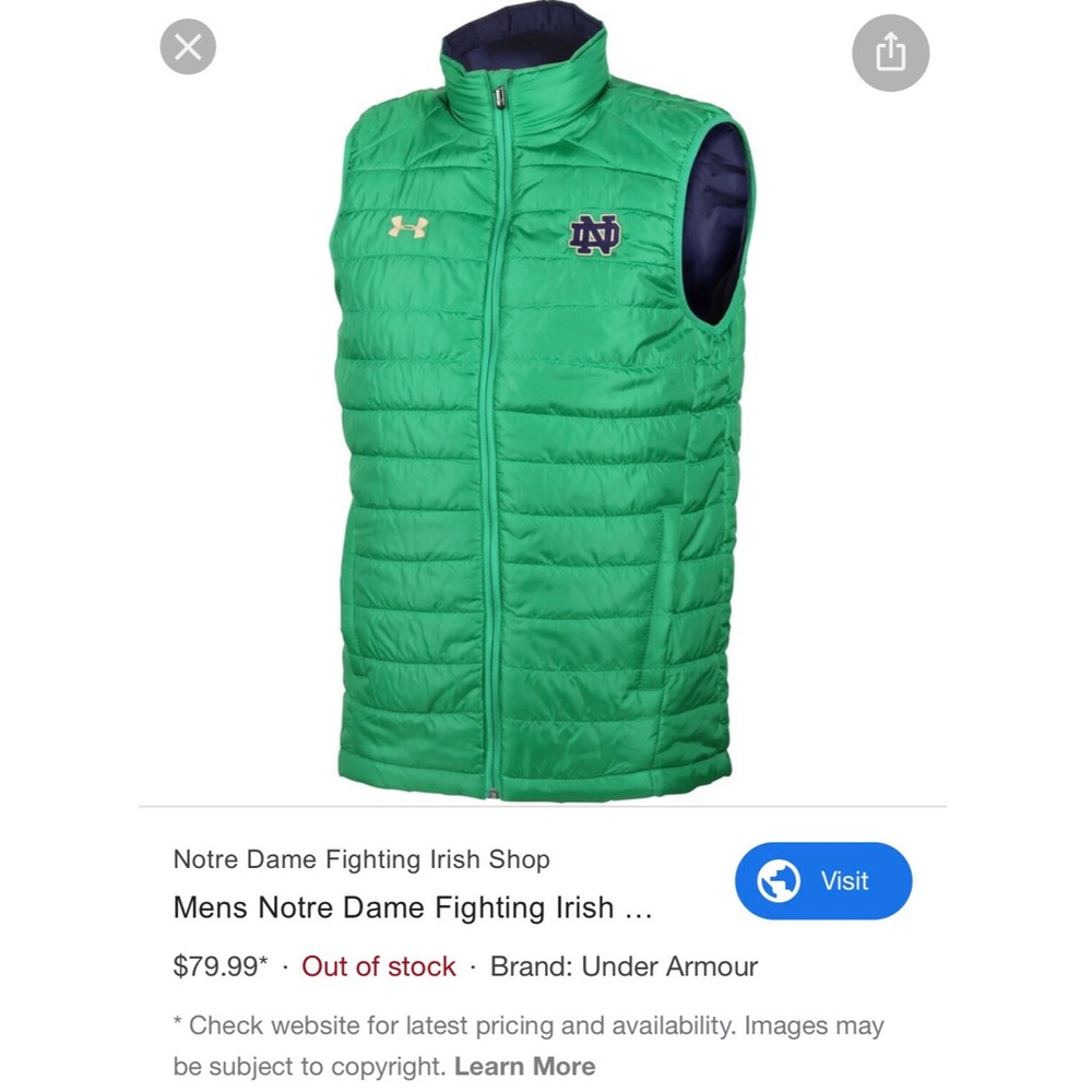 Under Armour Norte Dame vest